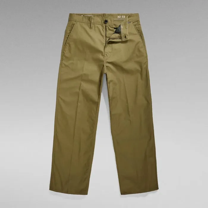 Cargos and Chinos Men GStar RAW Unisex Modson Straight Chino Dark Olive