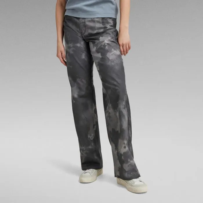 Cargos and Chinos Women GStar RAW Judee Low Waist Loose Pants Dk Black Blurry Camo