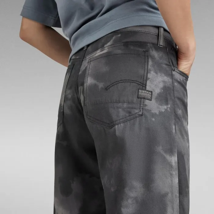 Cargos and Chinos Women GStar RAW Judee Low Waist Loose Pants Dk Black Blurry Camo