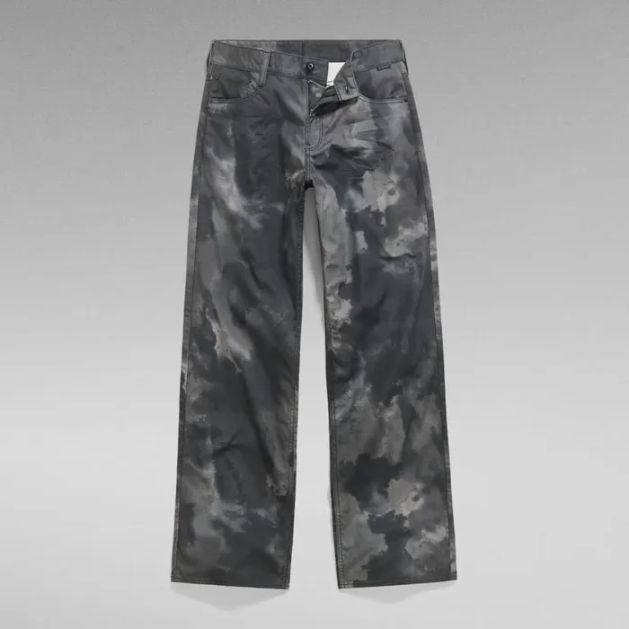 Cargos and Chinos Women GStar RAW Judee Low Waist Loose Pants Dk Black Blurry Camo