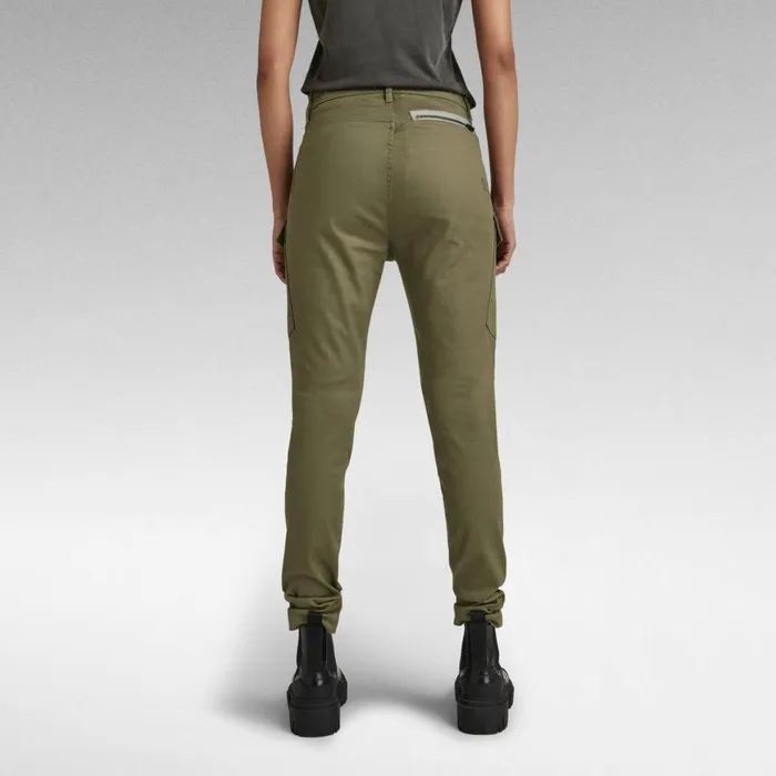 Cargos and Chinos Women GStar RAW Kafey Cargo Ultra High Skinny Jeans Shadow Olive