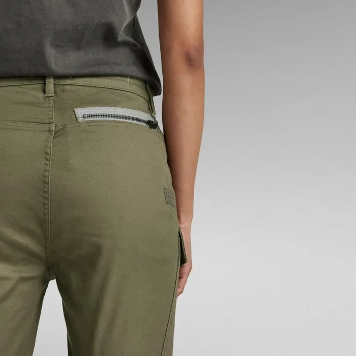 Cargos and Chinos Women GStar RAW Kafey Cargo Ultra High Skinny Jeans Shadow Olive