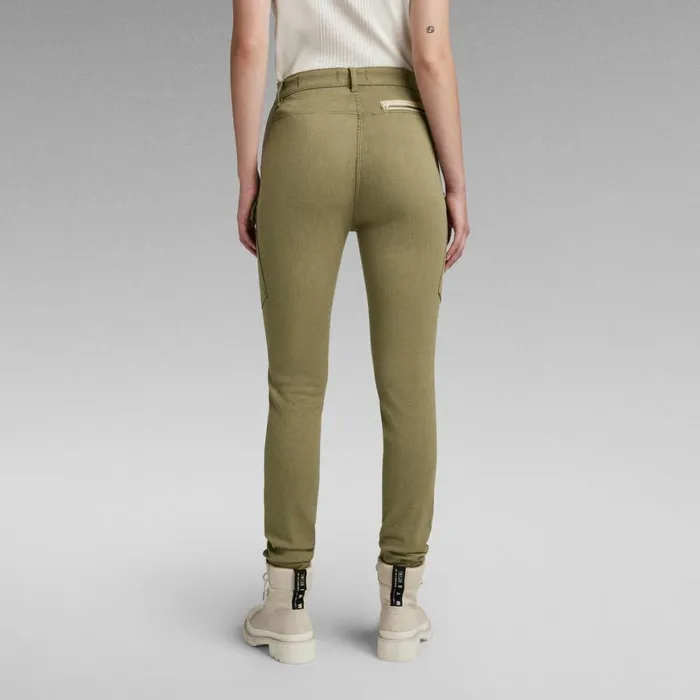 Cargos and Chinos Women GStar RAW Kafey Cargo Ultra High Skinny Pants Army Green