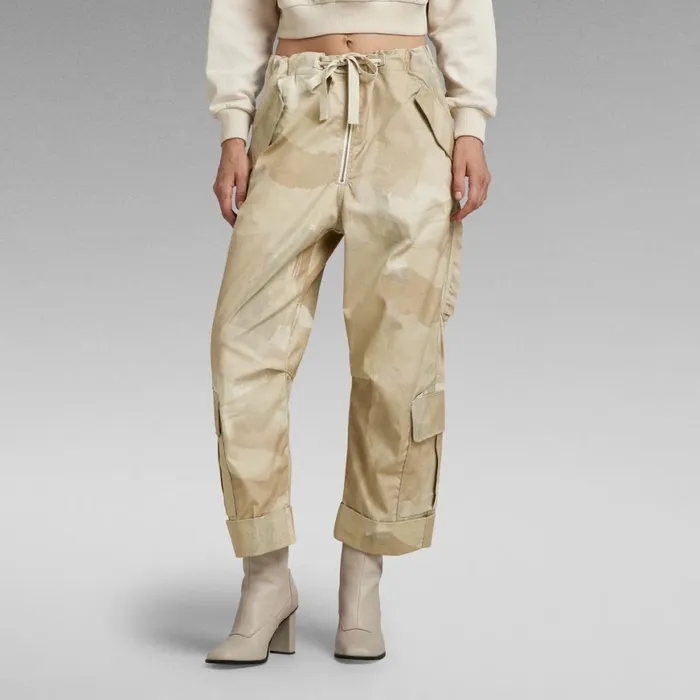 Cargos and Chinos Women GStar RAW Utility Pants Whitebait Watercolor Camo