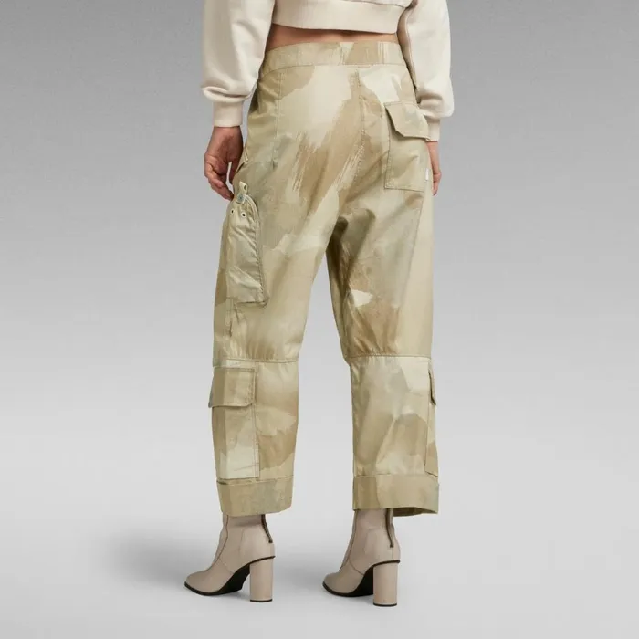 Cargos and Chinos Women GStar RAW Utility Pants Whitebait Watercolor Camo