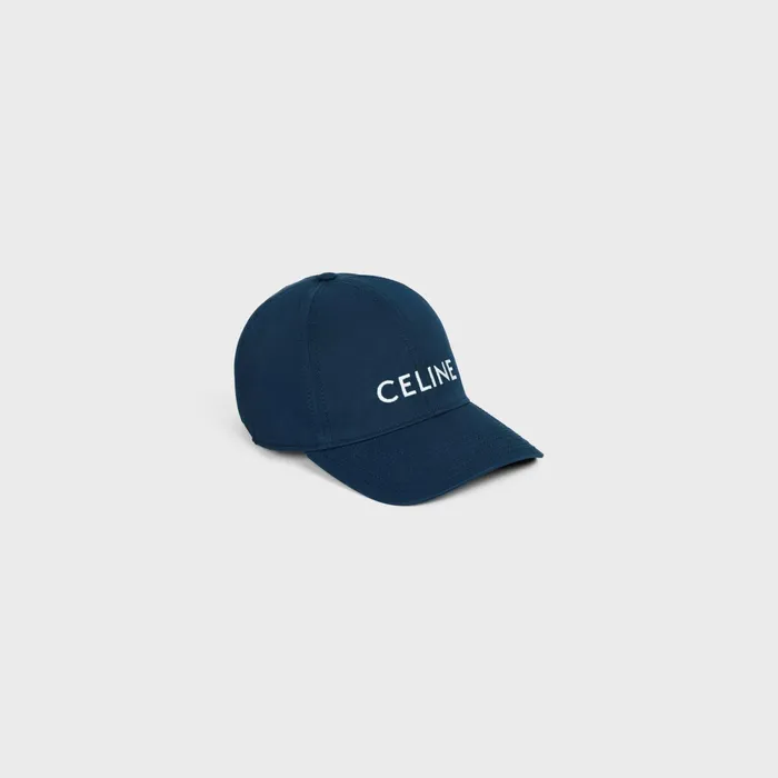 Celine Baseball Cap In Cotton Marine Men CELINE HATS AND SOFT ACCESSORIES