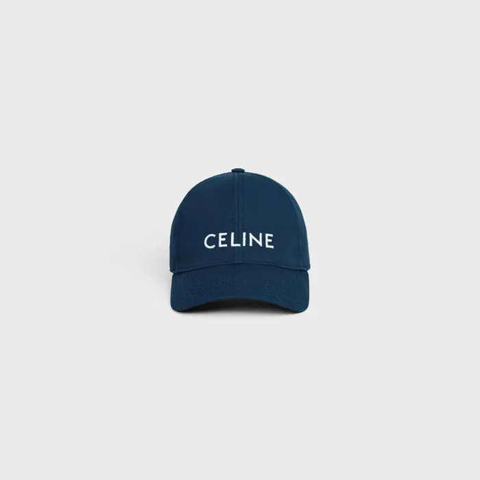 Celine Baseball Cap In Cotton Marine Men CELINE HATS AND SOFT ACCESSORIES