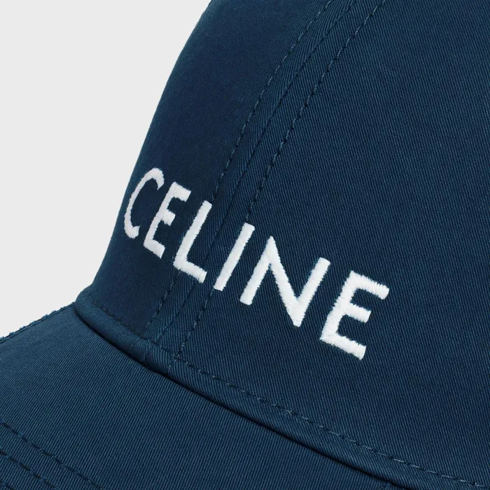 Celine Baseball Cap In Cotton Marine Men CELINE HATS AND SOFT ACCESSORIES