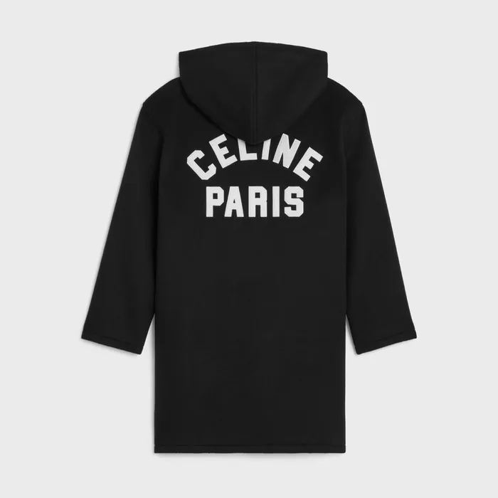 Celine College Parka In Double Face Wool Rougenoir Men CELINE COATS and BLOUSONS