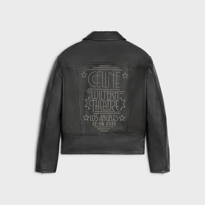 Celine Wiltern Blouson Jacket In Soft Lambskin Black Men CELINE LEATHER