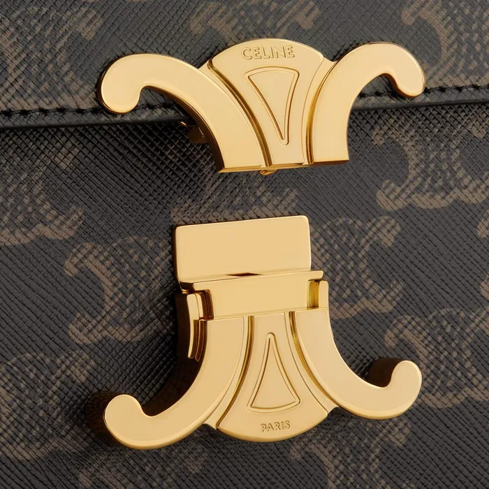 Chain Shoulder Bag Claude In Triomphe Canvas Tan Women CELINE CLAUDE Chain Shoulder Bag Claude In Triomphe Canvas Tan Women CELINE CLAUDE