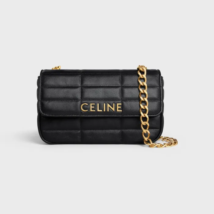 Chain Shoulder Bag Matelasse Monochrome Celine In Quilted Calfskin Black Women CELINE MORE LINES Chain Shoulder Bag Matelasse Monochrome Celine In Quilted Calfskin Black Women CELINE MORE LINES