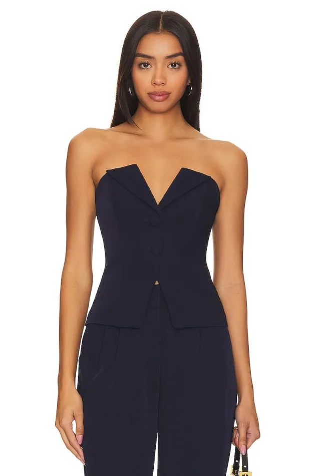 Colette Top Navy Blue Women Lovers and Friends Tops
