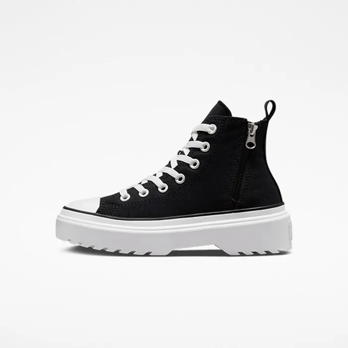 Converse High Top Chuck Taylor All Star Lugged Lift Platform Canvas Blackblackwhite 8211 Kids