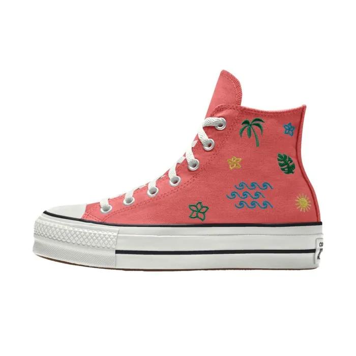 Converse High Top Custom Chuck Taylor All Star Lift Platform By You Watermelon 8211 WomenMen