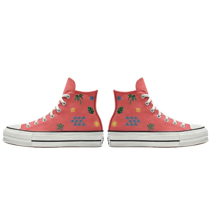 Converse High Top Custom Chuck Taylor All Star Lift Platform By You Watermelon 8211 WomenMen