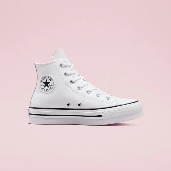Converse Lift Platforms Chuck Taylor All Star Lift Platform Leather Whitenatural Ivoryblack 8211 Women