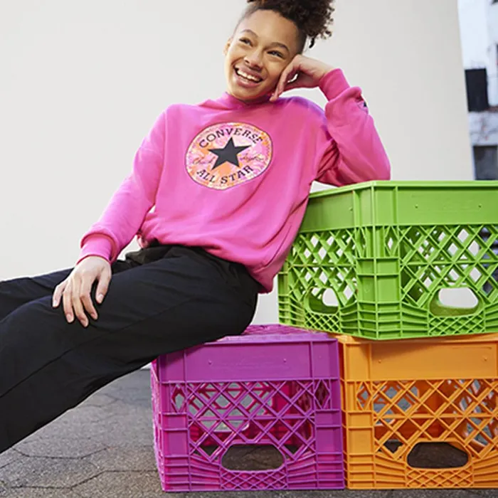 Converse Matching Sets Oversized Hoodie Chaos Fuchsia 8211 Kids