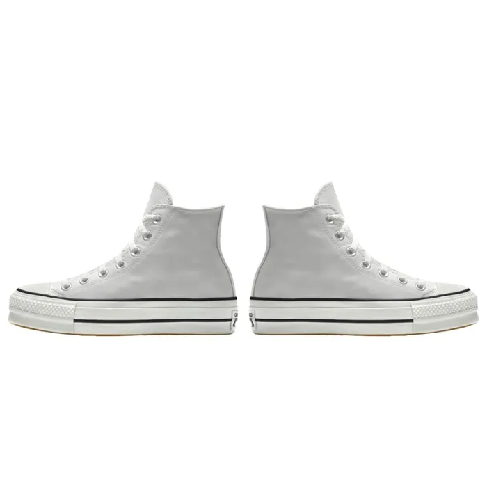 Converse Platforms Custom Chuck Taylor All Star Lift Platform Leather By You Fossilized 8211 MenWomen