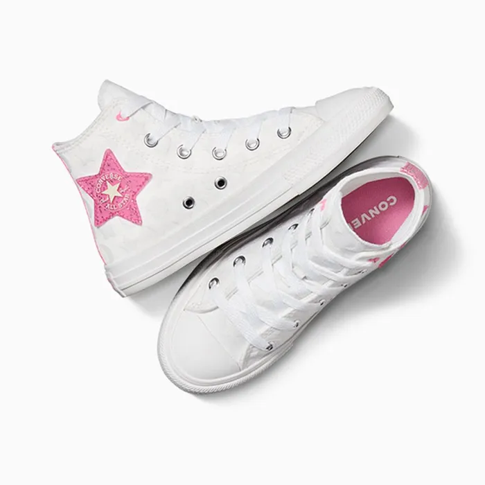 Converse Prints Chuck Taylor All Star Sparkle Whiteoops Pinkwhite 8211 Kids