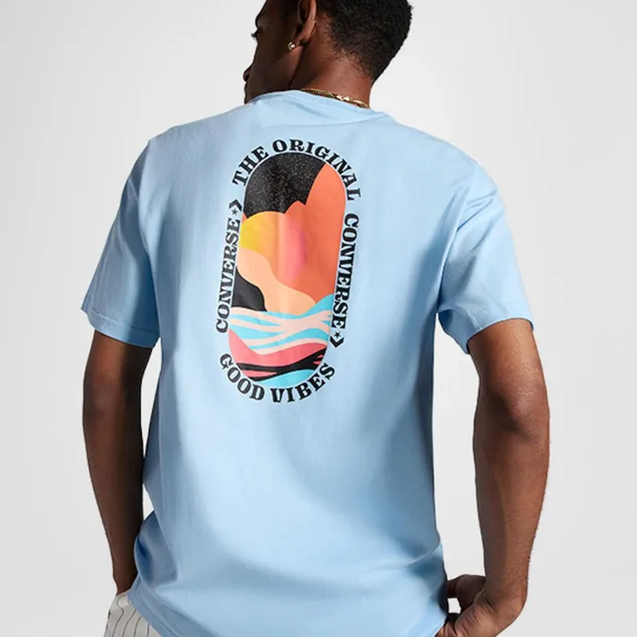 Converse Tops and Shirts Sunset ShortSleeve TShirt True Sky 8211 Men