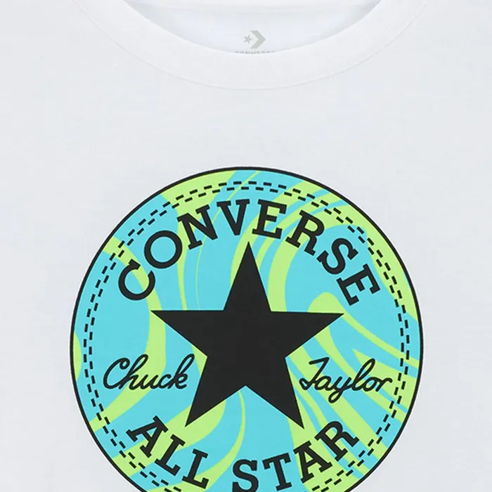 Converse Tops and TShirts Chuck Taylor Swirl TShirt Grass Stainwhite 8211 Kids