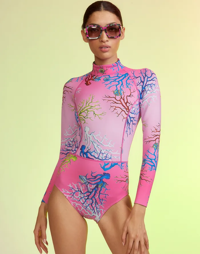 Coral Wetsuit 8211 Coral Women Cynthia Rowley Surf and Swim