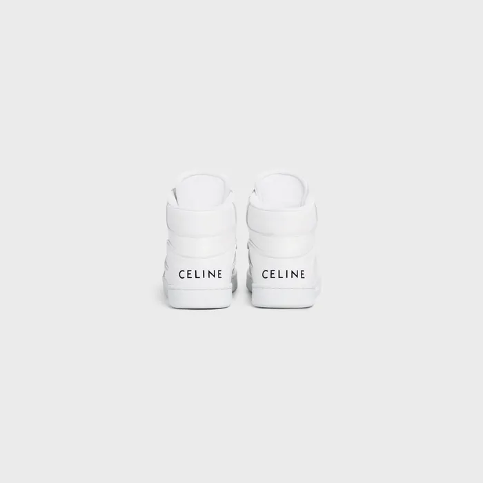 Ct01 034Z034 Trainer High Top Sneaker In Calfskin Optic White Women CELINE SNEAKERS