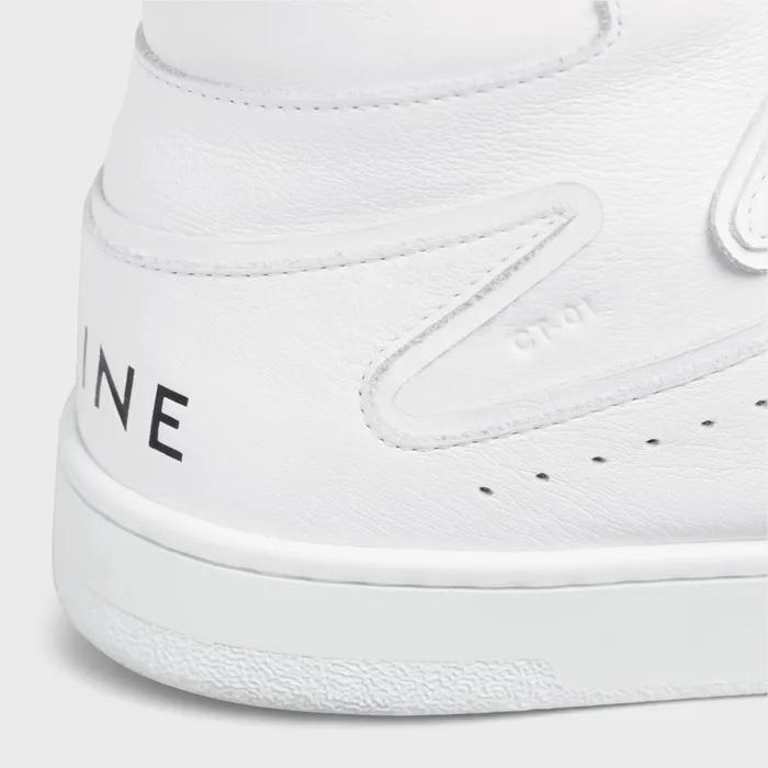 Ct01 034Z034 Trainer High Top Sneaker In Calfskin Optic White Women CELINE SNEAKERS