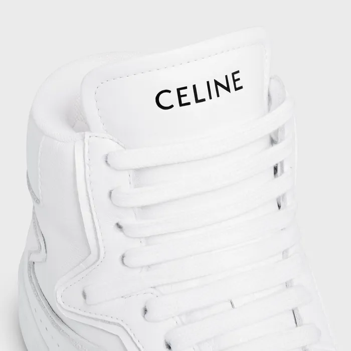 Ct01 034Z034 Trainer High Top Sneaker In Calfskin Optic White Women CELINE SNEAKERS