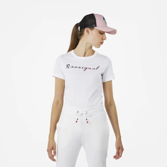 Damen Polos Und TShirts Rossignol Logo DamenTShirt White100