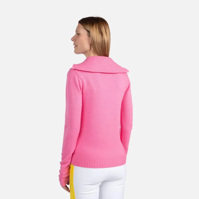 Damen Sweatshirts Und Pullover Rossignol Damenpullover Mit Halblangem Reiverschluss JCC Newpink
