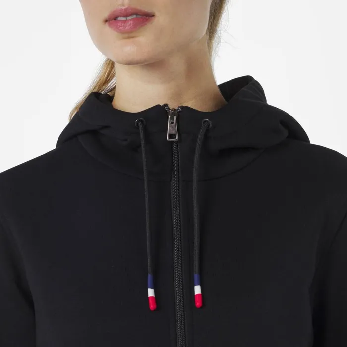 Damen Sweatshirts Und Pullover Rossignol Logo Damensweatshirt Mit Kapuze Und Durchgehendem Reiverschluss Black200