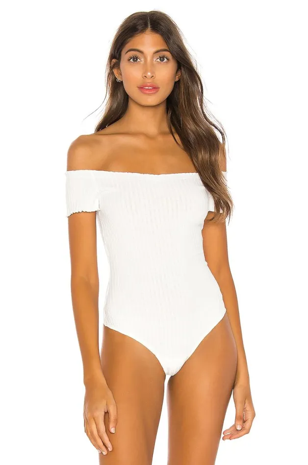 Dana Bodysuit Ivory Women Lovers and Friends Tops