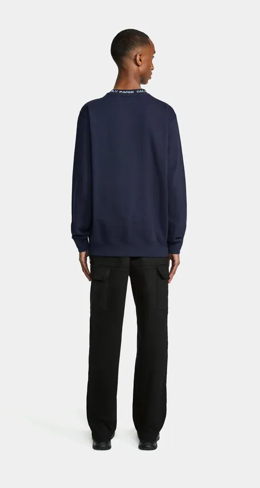 Deep Navy Erib Sweater Navy Men Daily Paper Hoodies and Sweaters