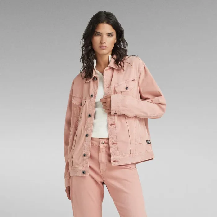 Denim Jackets Women GStar RAW Oversized Western Jacket Evergreen Rainbow Light Dusty Rose Gd Denim Jackets Women GStar RAW Oversized Western Jacket Evergreen Rainbow Light Dusty Rose Gd