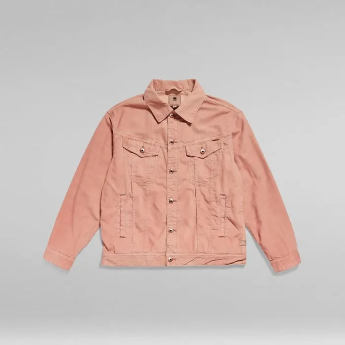 Denim Jackets Women GStar RAW Oversized Western Jacket Evergreen Rainbow Light Dusty Rose Gd