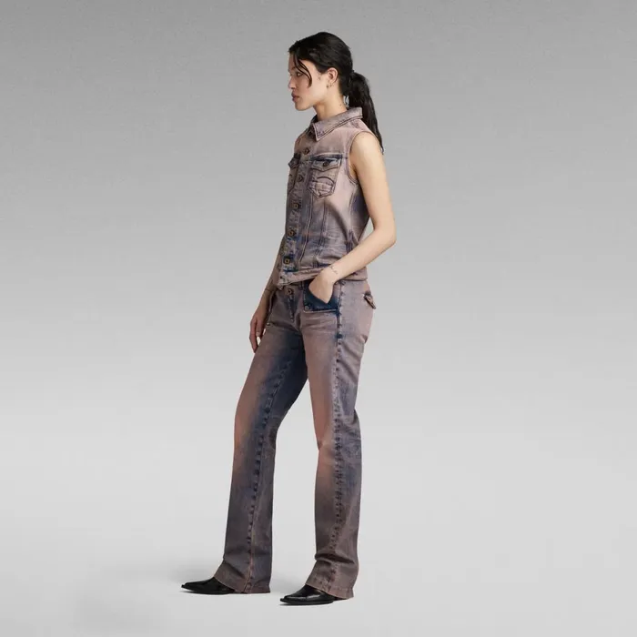Denim Jackets Women GStar RAW Y2K Denim Sleeveless Jacket Light Lavender