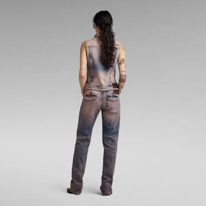 Denim Jackets Women GStar RAW Y2K Denim Sleeveless Jacket Light Lavender