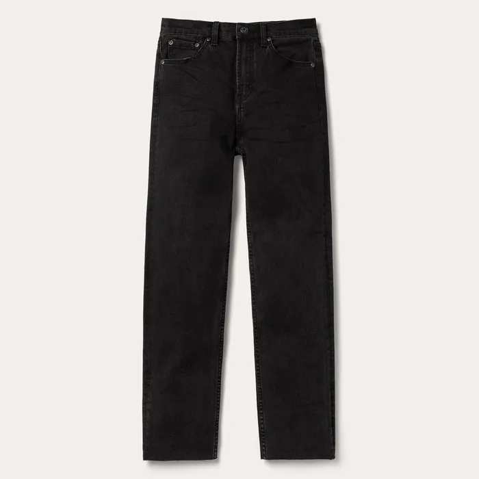 Denim Women Stetson 915 High Rise Straight Fit Crop Jeans Black