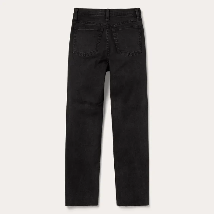 Denim Women Stetson 915 High Rise Straight Fit Crop Jeans Black