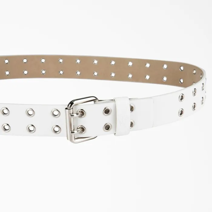 Dickies Belts Women039s Leather Double Grommet Belt White White wh 8211 Women Dickies Belts Women039s Leather Double Grommet Belt White White wh 8211 Women