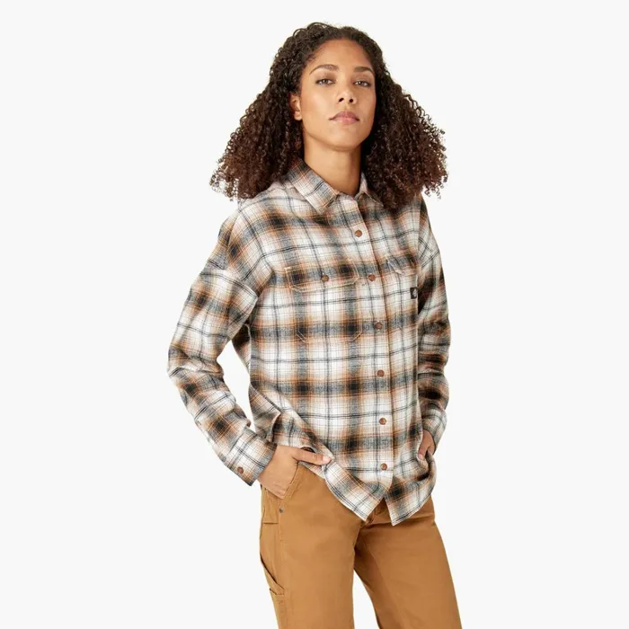 Dickies Button Up Women039s Long Sleeve Flannel Shirt Brown DuckBlack Ombre Plaid Brown Duckblack Ombre Plaid wpb 8211 Women Dickies Button Up Women039s Long Sleeve Flannel Shirt Brown DuckBlack Ombre Plaid Brown Duckblack Ombre Plaid wpb 8211 Women