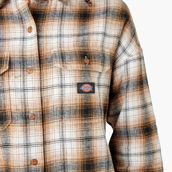 Dickies Button Up Women039s Long Sleeve Flannel Shirt Brown DuckBlack Ombre Plaid Brown Duckblack Ombre Plaid wpb 8211 Women Dickies Button Up Women039s Long Sleeve Flannel Shirt Brown DuckBlack Ombre Plaid Brown Duckblack Ombre Plaid wpb 8211 Women