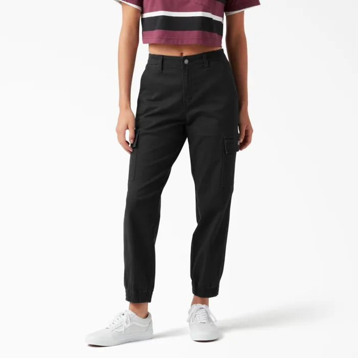 Dickies Cargo Women039s High Rise Fit Cargo Jogger Pants Black Black bkx 8211 Women Dickies Cargo Women039s High Rise Fit Cargo Jogger Pants Black Black bkx 8211 Women