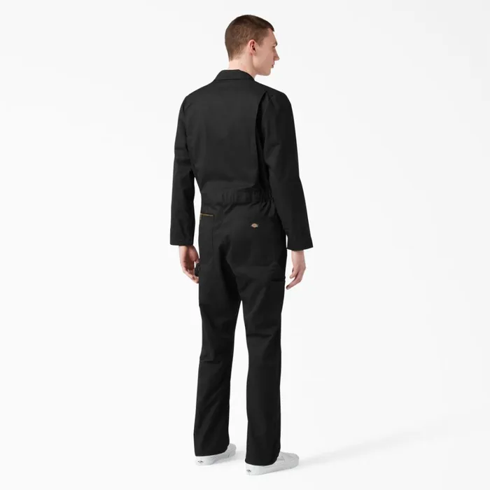 Dickies Coveralls Deluxe Blended Long Sleeve Coveralls Black Black bk 8211 Men