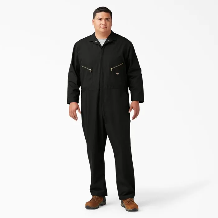Dickies Coveralls Deluxe Blended Long Sleeve Coveralls Black Black bk 8211 Men