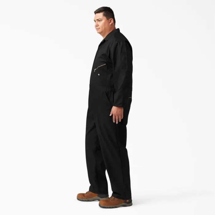 Dickies Coveralls Deluxe Blended Long Sleeve Coveralls Black Black bk 8211 Men