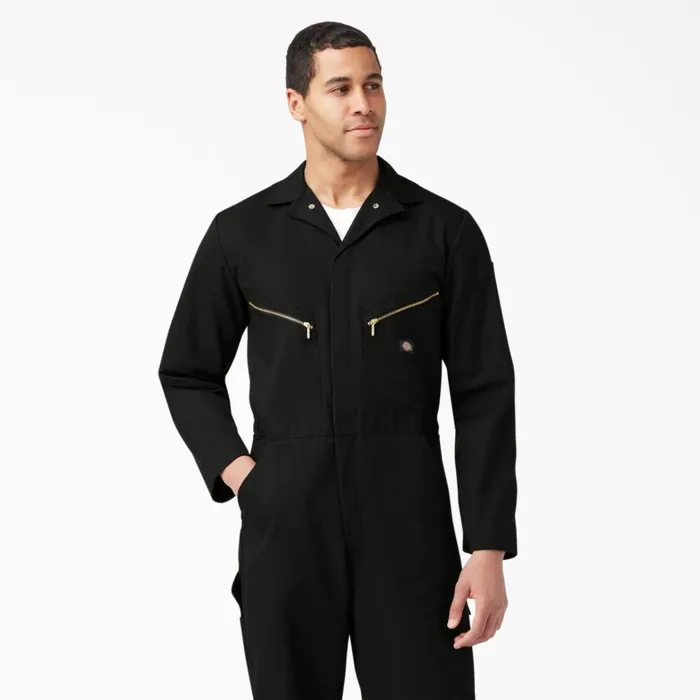 Dickies Coveralls Deluxe Blended Long Sleeve Coveralls Black Black bk 8211 Men