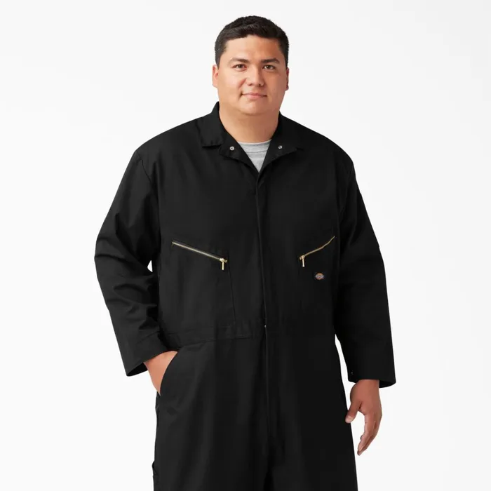 Dickies Coveralls Deluxe Blended Long Sleeve Coveralls Black Black bk 8211 Men